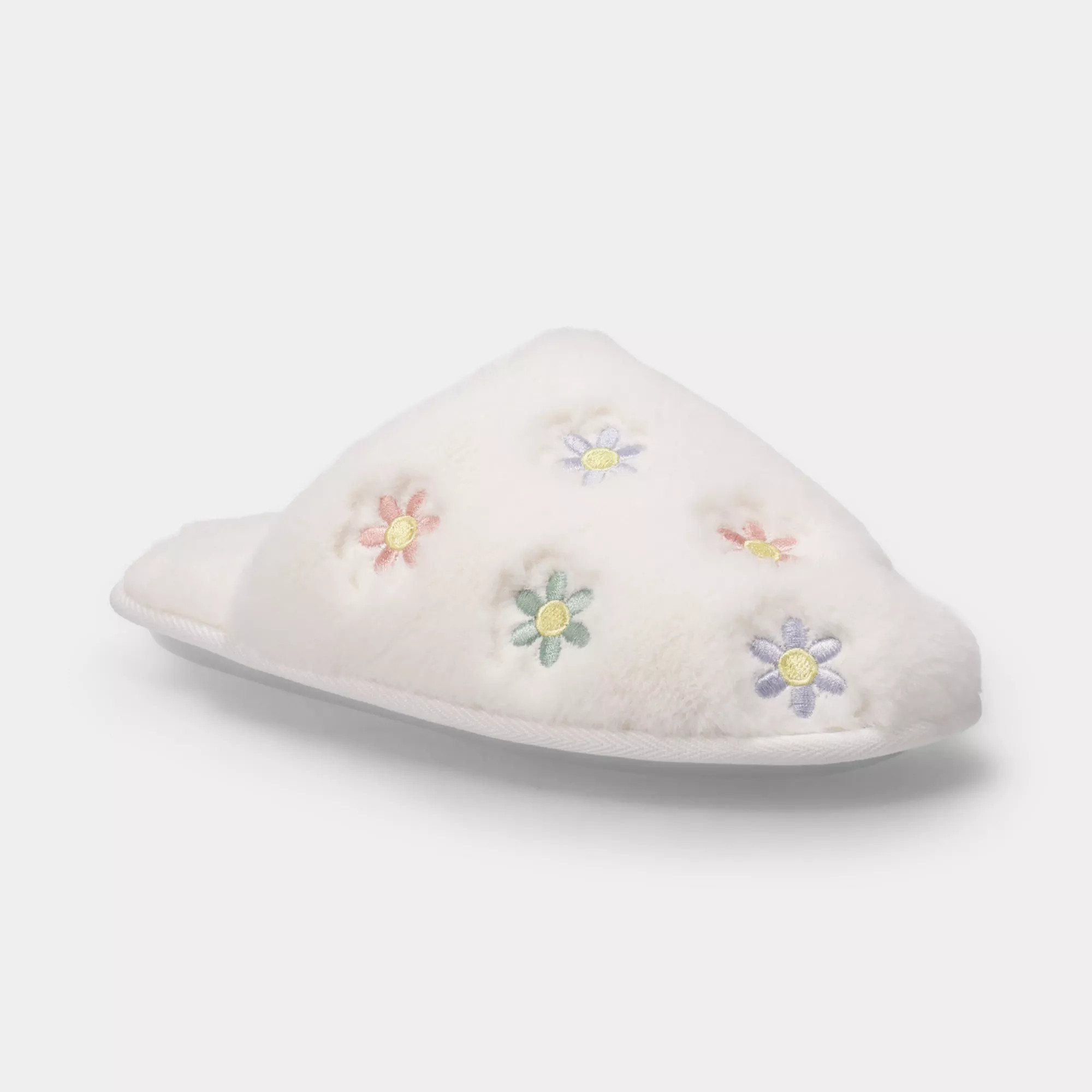 Embroidered Lucity Flowers Women's Slip-On Scuff Slippers | Kohl's