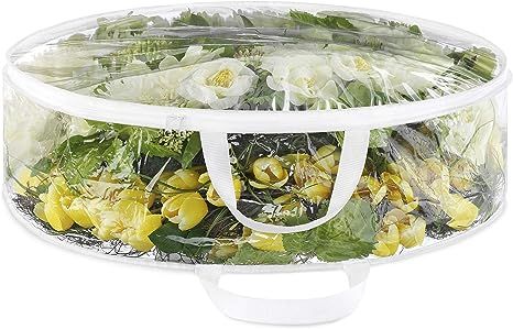Whitmor 6044-9251 Clear Everyday Bag, Stores Two 30-Inch Wreaths, Seasonal Storage for Easter, Fo... | Amazon (US)