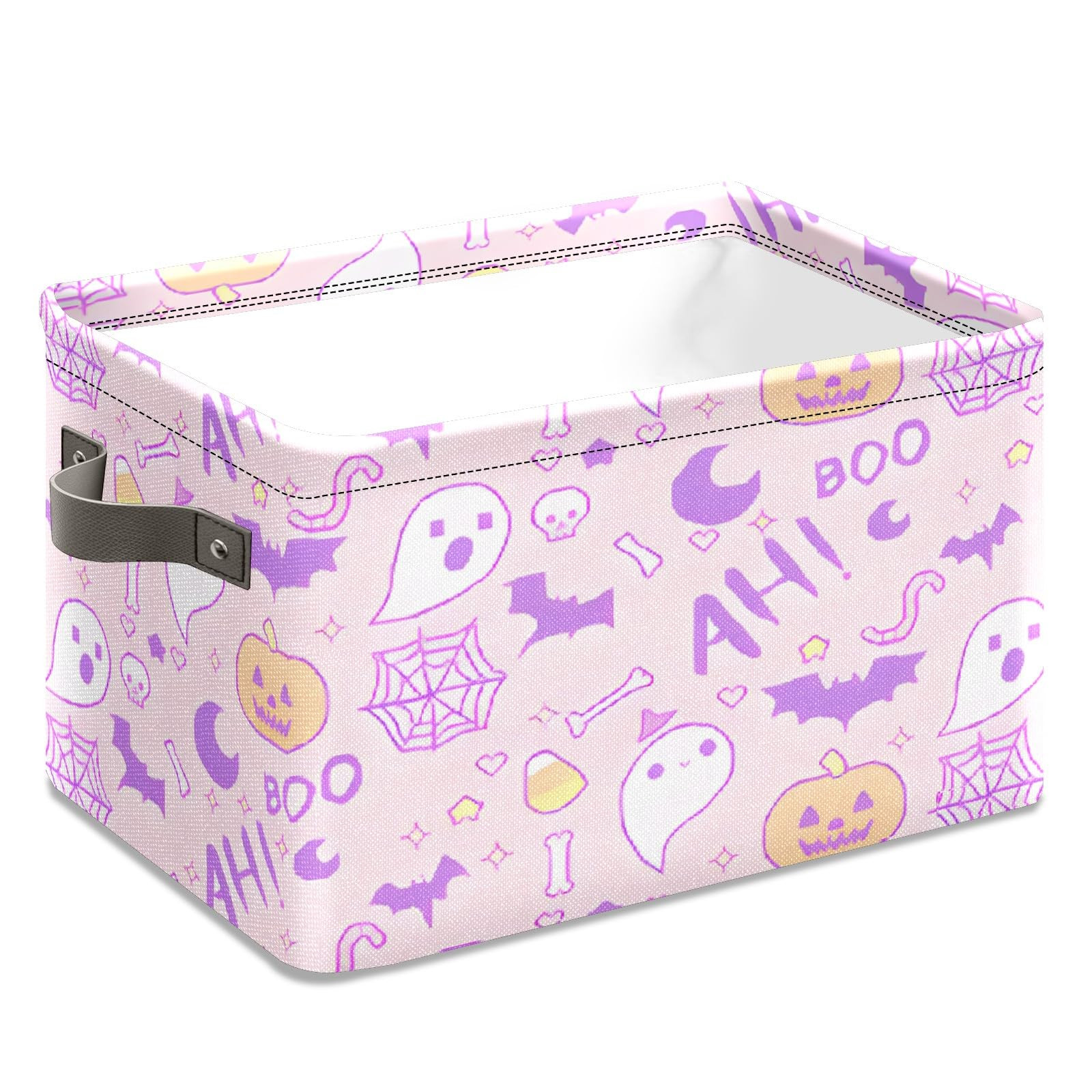 Halloween Storage Basket Cube Organizer Boo Basket Trick or Treat Bags Cube Large Collapsible Sto... | Amazon (US)