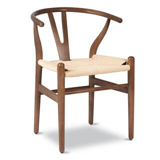 Weave Walnut Chair (Set of 2) | The Home Depot