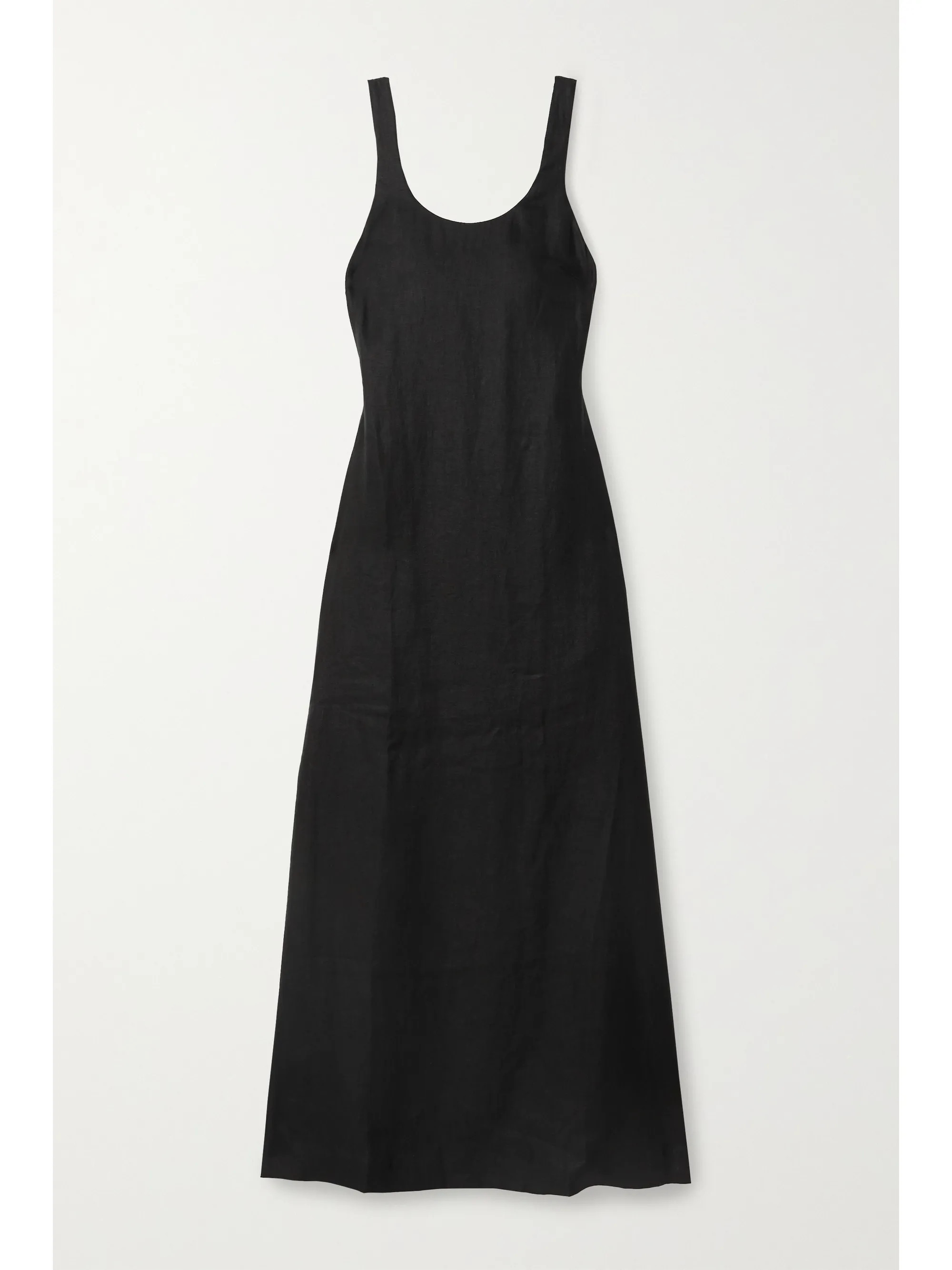 Black + NET SUSTAIN The Kennedy open-back linen-twill maxi dress | BONDI BORN | NET-A-PORTER | NET-A-PORTER (US)