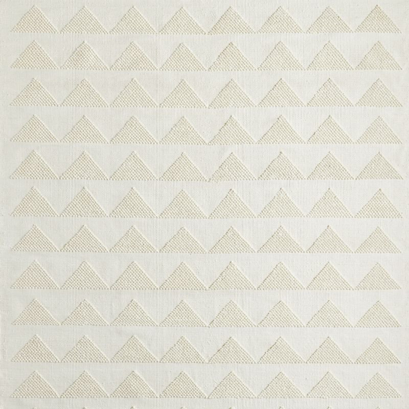 Hi/Low Triangle Pampas Ivory Flatweave Kids Performance 12"x18" Rug Swatch | Crate & Kids | Crate & Barrel