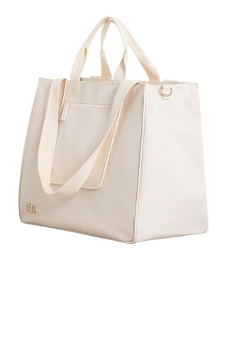 BEIS The East / West Tote in Beige from Revolve.com | Revolve Clothing (Global)