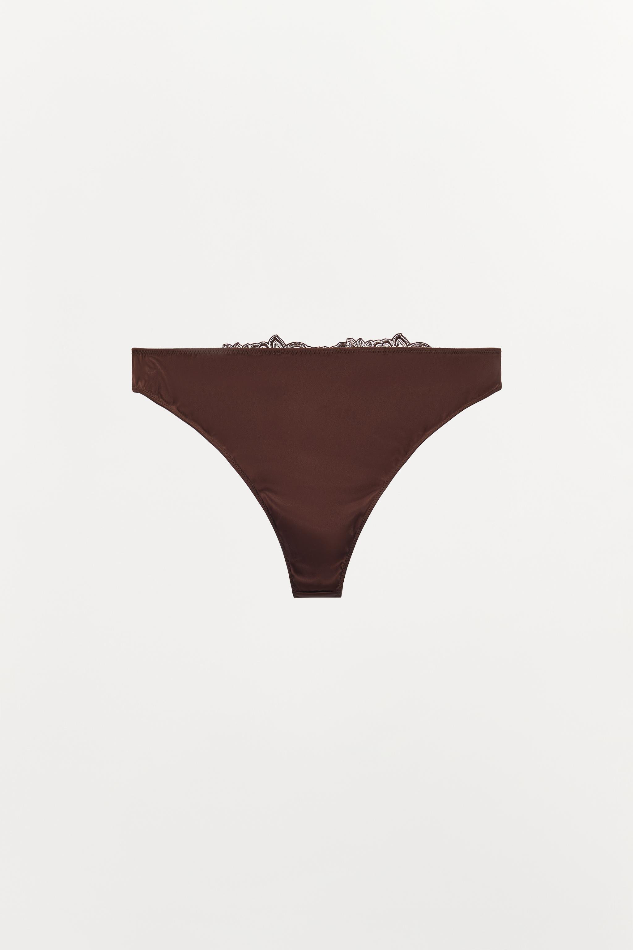 SATIN EFFECT LACE PANTIES | Zara US
