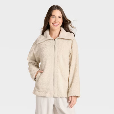Women's High Pile Jacket - All In Motion™ Beige M | Target