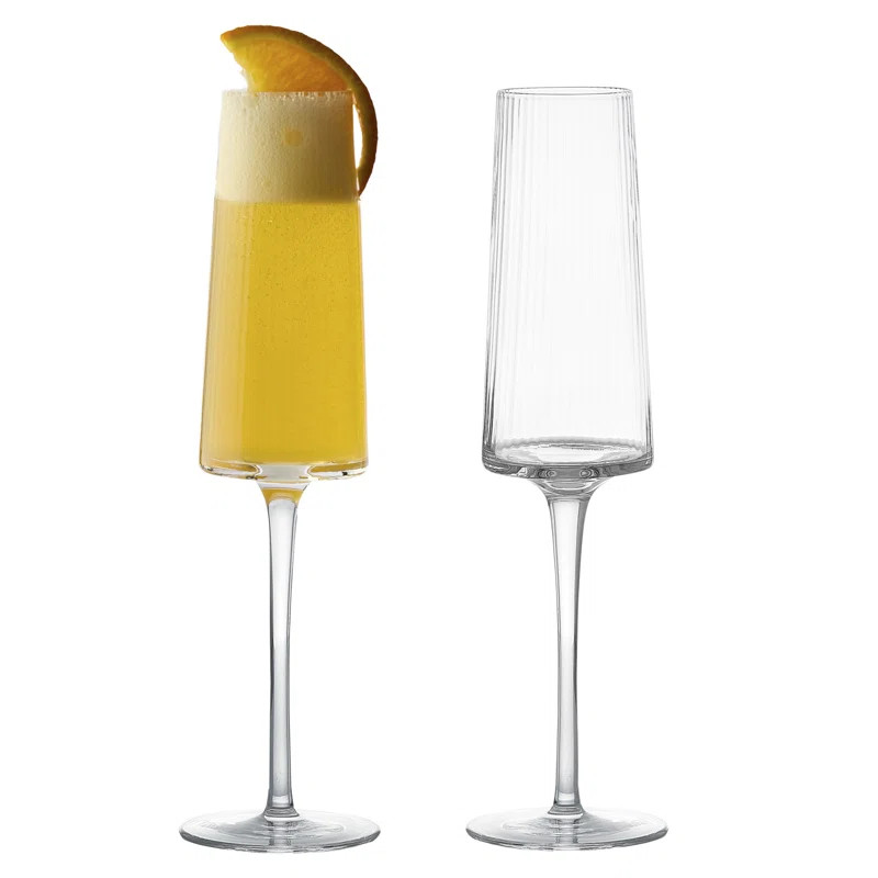 Zoya 8.5oz. Champagne Glass Stemware Set (Set of 2) | Wayfair North America