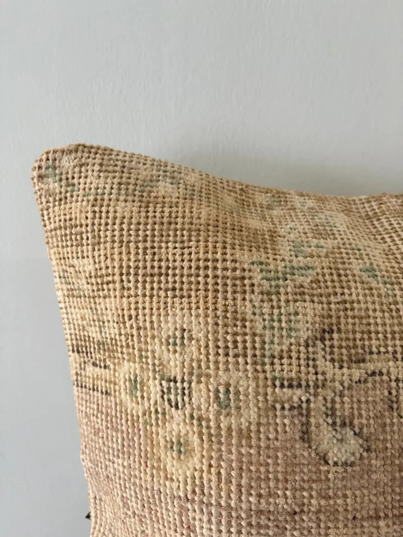 Vintage Anatolian Rug Pillow Cover, Handwoven Farmhouse Decor (20x20 Inches) - Etsy | Etsy (Global)