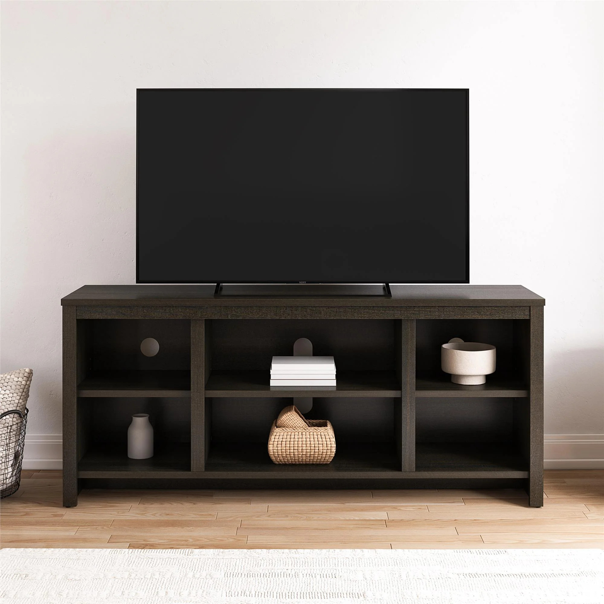 Mainstays Parsons TV Stand for TVs up to 50", Espresso | Walmart (US)