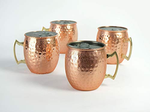 PG Set of 4 Moscow Mule Mug Copper Plated with Stainless Steel Lining, Factory Direct Sale (19.5o... | Amazon (US)