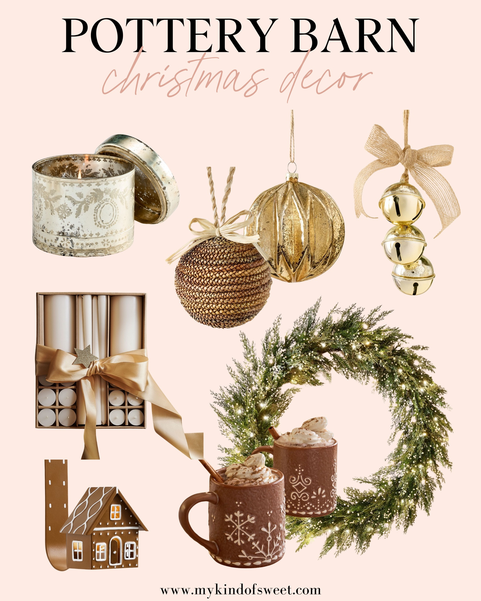 Pottery Barn has the perfect Christmas decor to make your home feel extra festive and cozy this season. From timeless wreaths to twinkling lights, you’ll find everything you need to get holiday-ready.