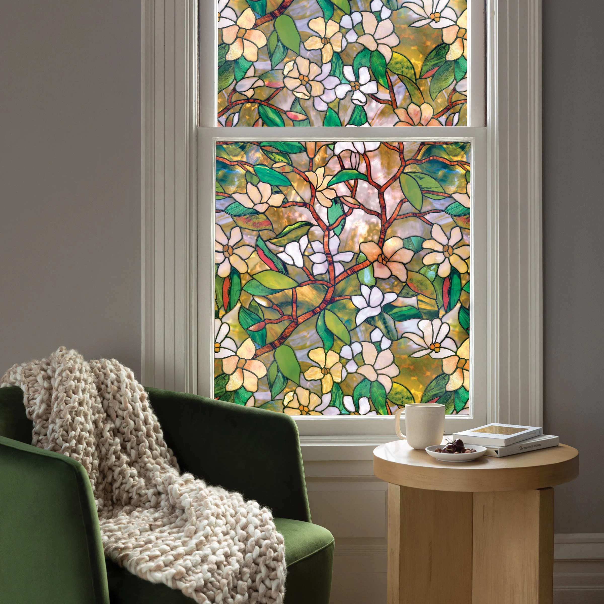 Artscape Magnolia 24" x 36" Window Film with Stained Glass Design | Walmart (US)