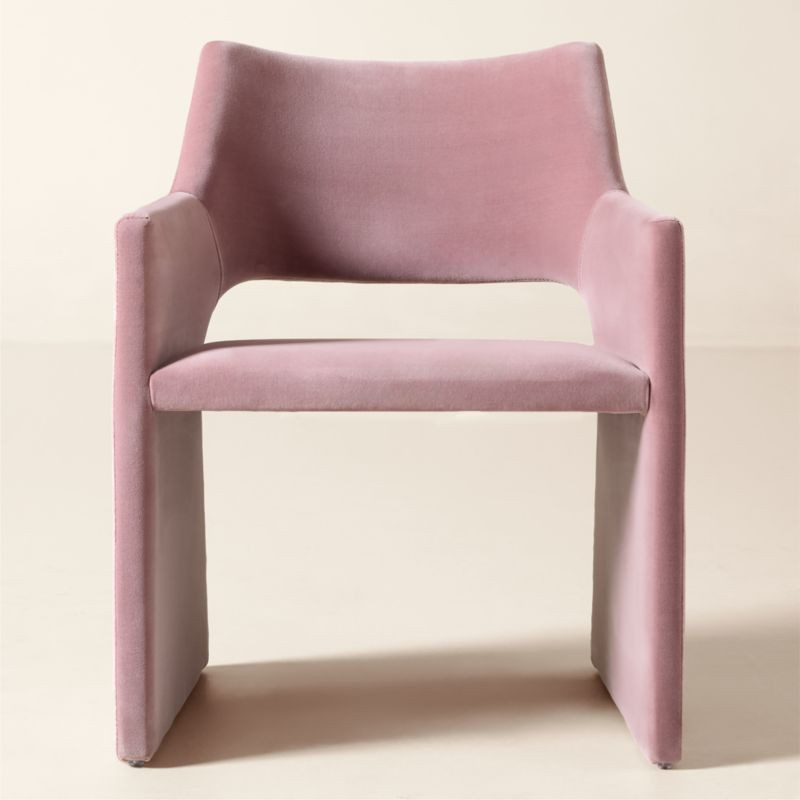Foley Blush Pink Velvet Dining Chair + Reviews | CB2 | CB2