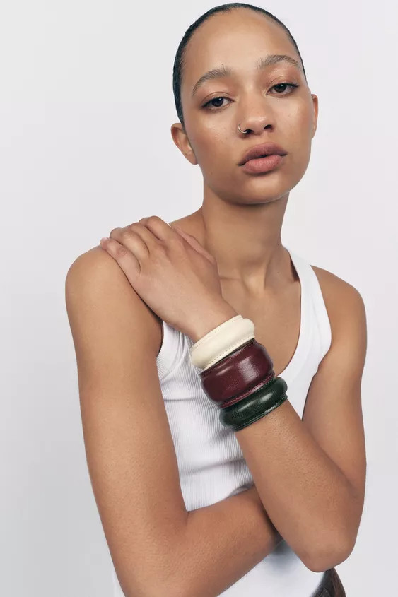 PACK OF 3 LEATHER BRACELETS | Zara US