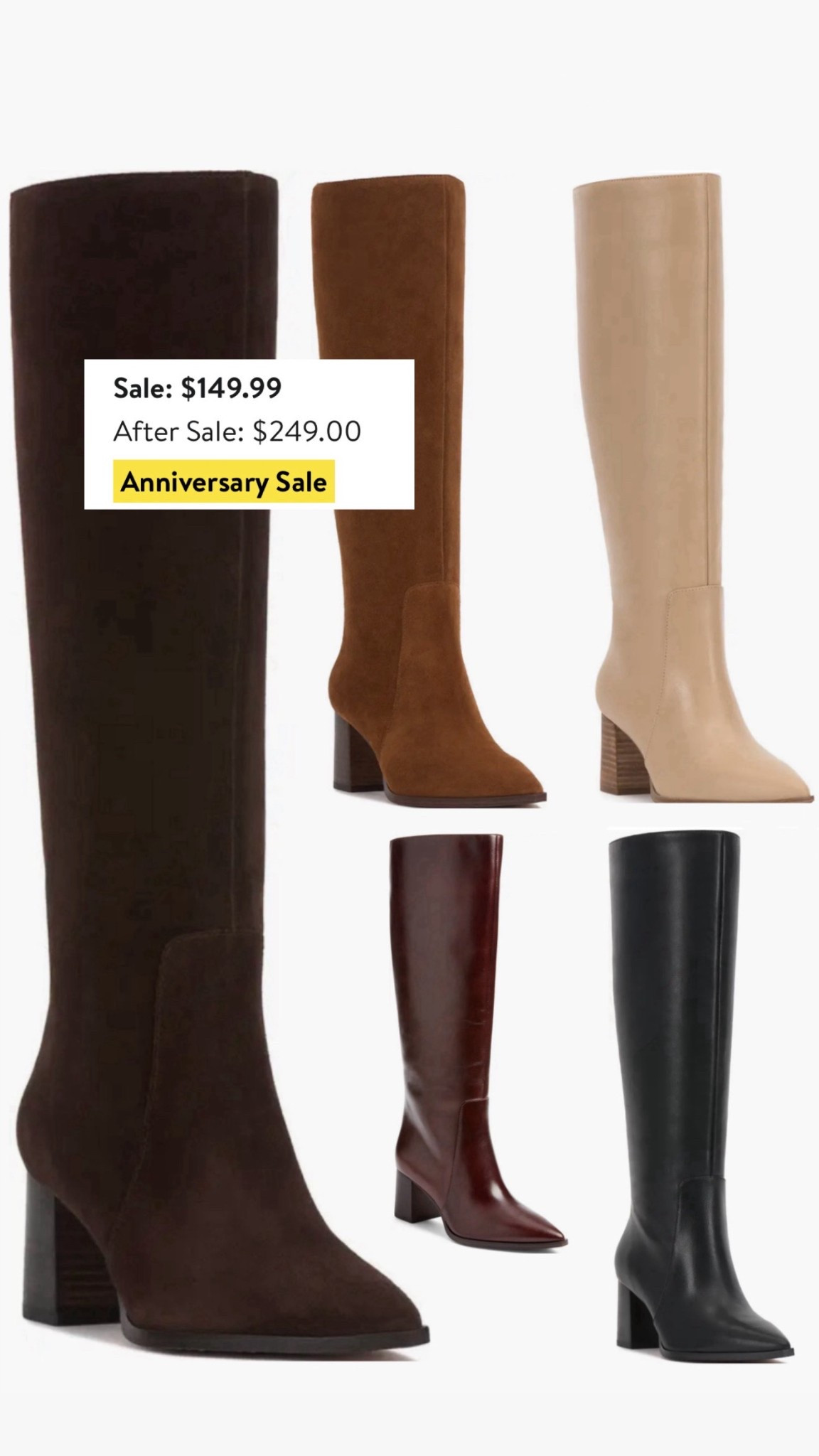 Back in stock - $100 off Sam Edelman 100% leather (or suede) boots! SUCH a great deal! SE shoes have lasted me years, so I am a huge fan of them 🖤

Click the black boot tagged and change the color / material there 🫶🏻

#LTKWorkwear #LTKSaleAlert #LTKShoeCrush