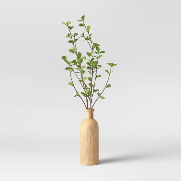 22" x 12" Artificial Sparse Branches in Wood Vase - Threshold™ | Target