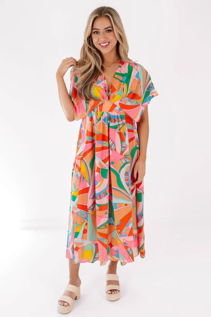 Summer Daze Midi Dress - Multi | The Impeccable Pig