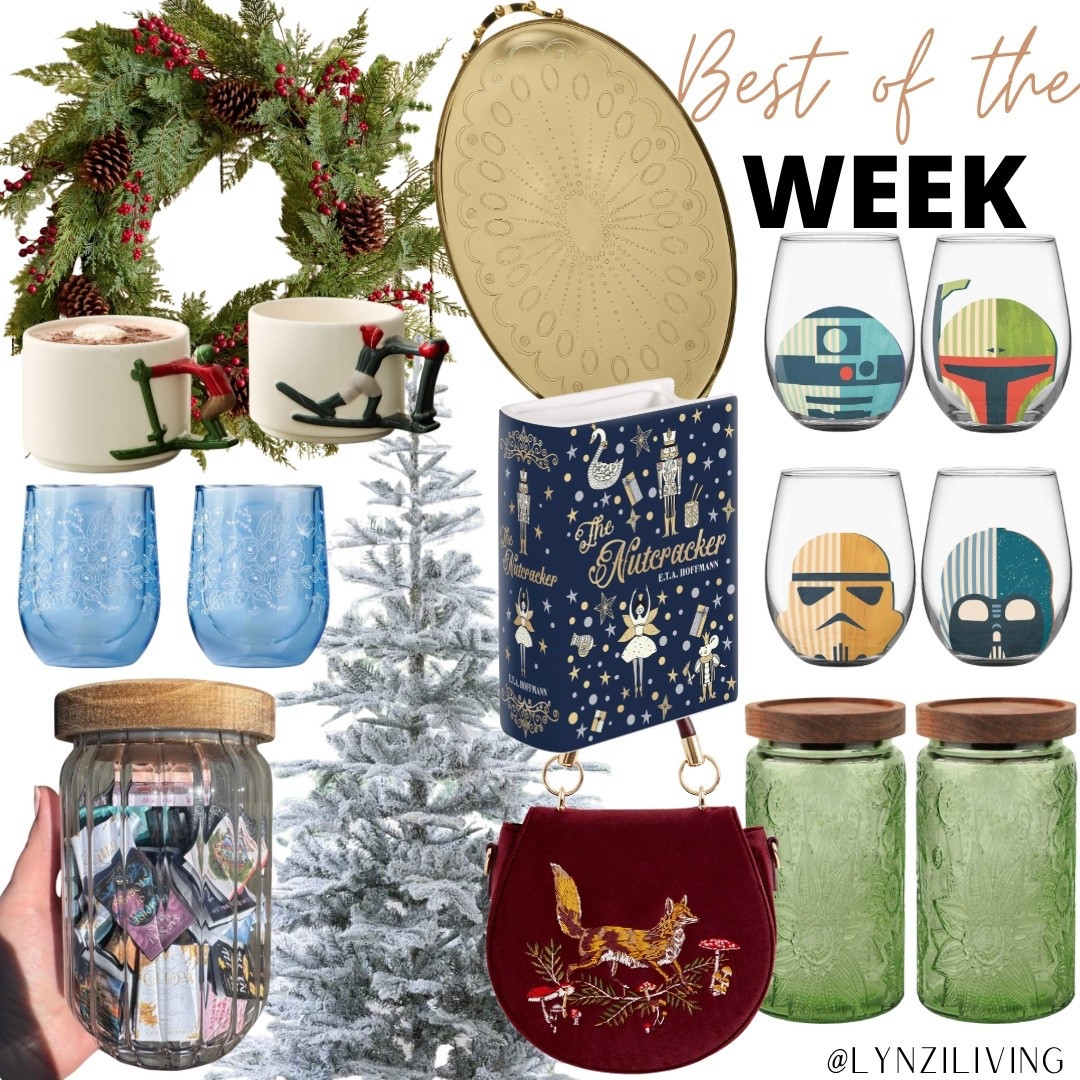 Best of the week - the most clicked items of last week that are also on sale for a cyber Monday!

Christmas decor 2025, Christmas decorations 2025, holiday decor 2025, holiday decorations 2025, Christmas wreath, Christmas mugs, skiing mugs, Christmas drinkware, snowflake drinkware, snowflake glasses, reading gifts, gifts for friends, bibliophile, flocked Christmas tree, realistic Christmas tree, velvet purse, fox purse, cottagecore purse, Nutcracker vase, book vase, Amazon finds, gold serving tray, New York ballet serving tray, Star Wars drinking glasses, Star Wars memorabilia, green food storage

#LTKCyberWeek #LTKHome #LTKHoliday
