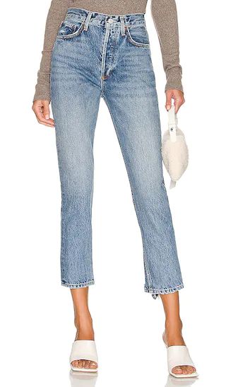 Riley hohe Straight Crop Jeans | Revolve Clothing (Global)