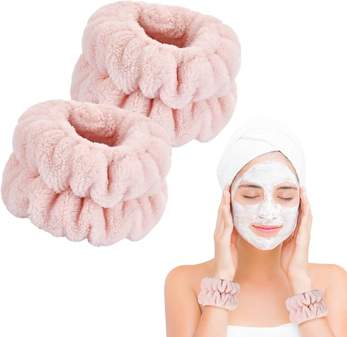 2 Pcs Wrist Towels for Washing Face-Dorbetar, Microfiber Wrist Bands for Washing Face, Spa Wristb... | Amazon (US)