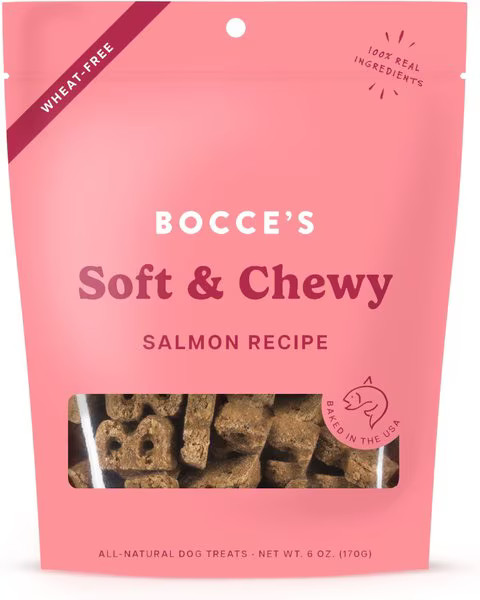 Bocce's Bakery Soft & Chewy Salmon Recipe Dog Treats, 6-oz bag | Chewy