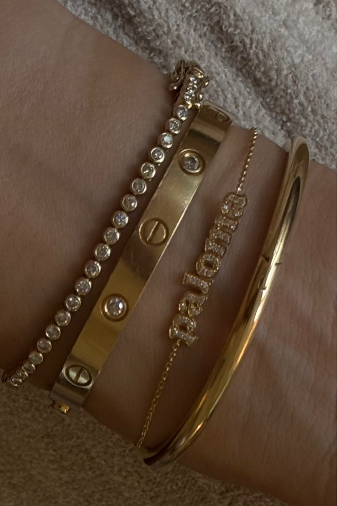 Diamond name bracelet personalized bracelet necklace baby name gift guide guide mom mama 