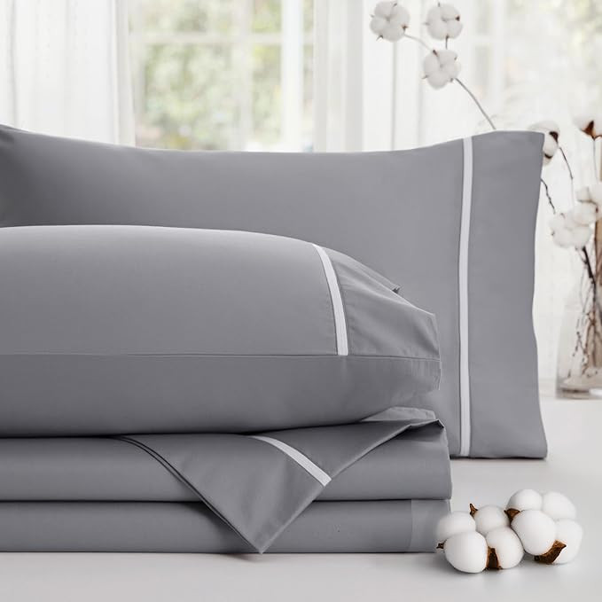 Bedsure Queen Sheet 2 Sets： 1 Microfiber Sheets+ 1 Cotton Sheets | Amazon (US)