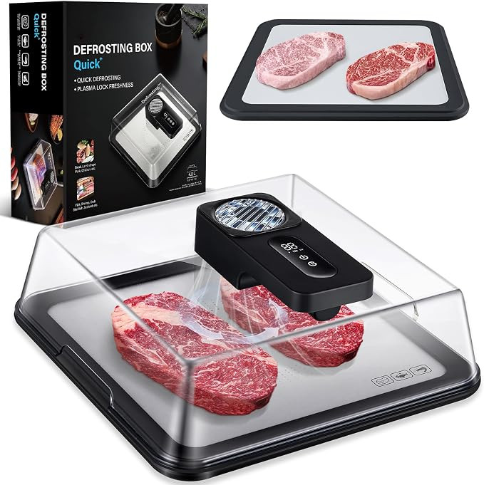 AuntyFey Rapid Defrosting Tray for Frozen Meat, Meat Thawing Tray for Frozen Meat with Airflow Te... | Amazon (US)