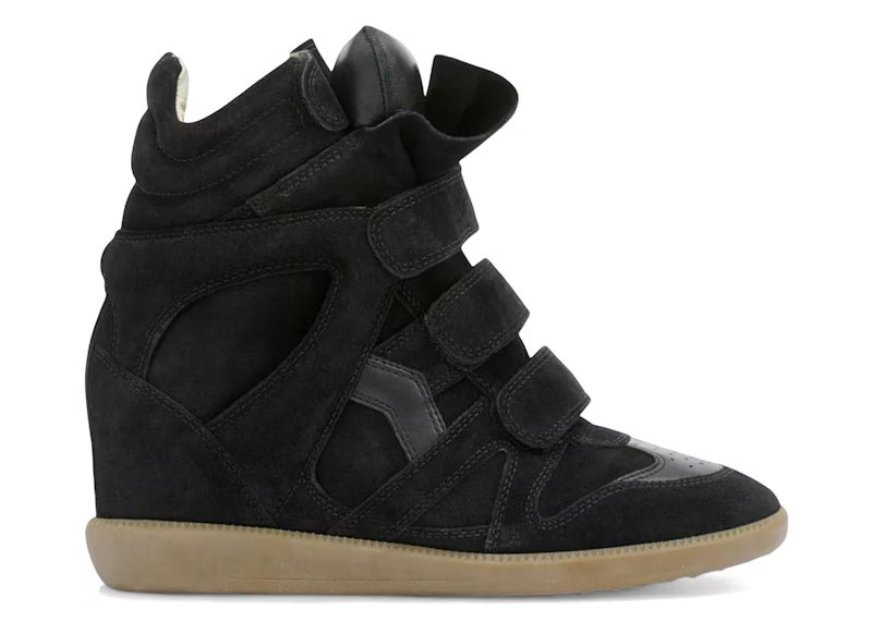 Isabel Marant Bekett Leather Wedge Sneakers (Women's) in Black | StockX