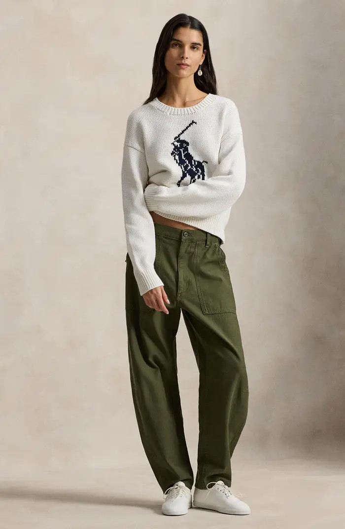 Big Pony Cotton Crewneck Sweater | Nordstrom