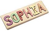 South Bend Woodworks Kids Personalized Wooden Peg Name Puzzle - Up to 9 Characters (Including Spa... | Amazon (US)