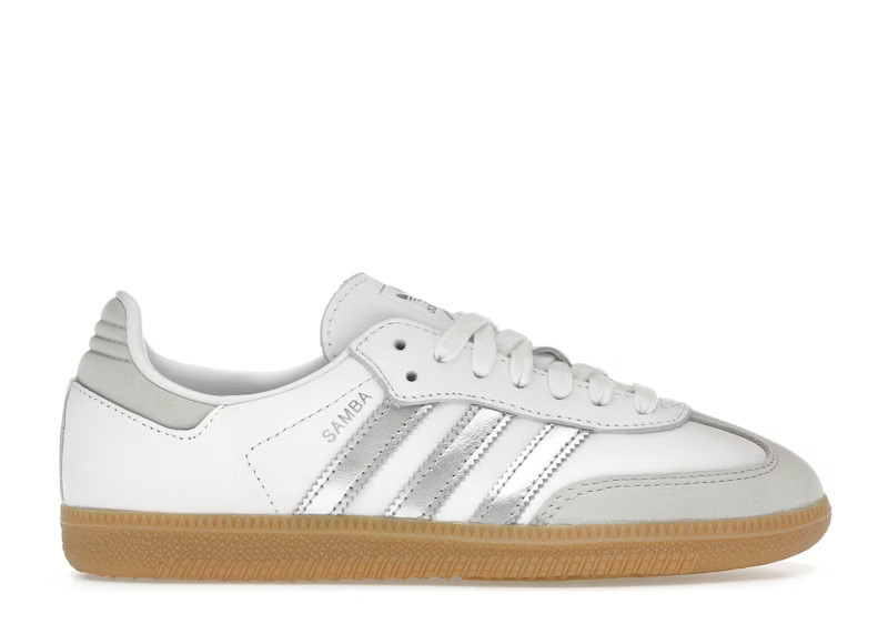Adidas Samba OG White Grey (Women's) Sneakers in Footwear White/Silver Metallic/Grey One | StockX