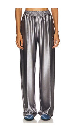 Alexander Wang Relaxed Trackpant in Metallic Silver, grey. - size S | Revolve Clothing (Global)