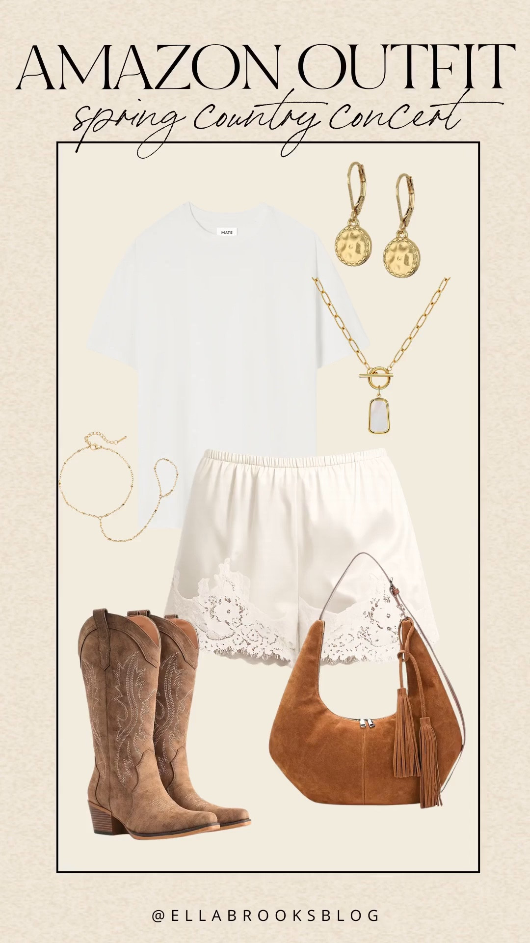 Amazon spring country concert outfit inspo!

Lace shorts, spring outfit, western boots, suede bag, Amazon outfit

#LTKootd #LTKFestival #LTKSeasonal