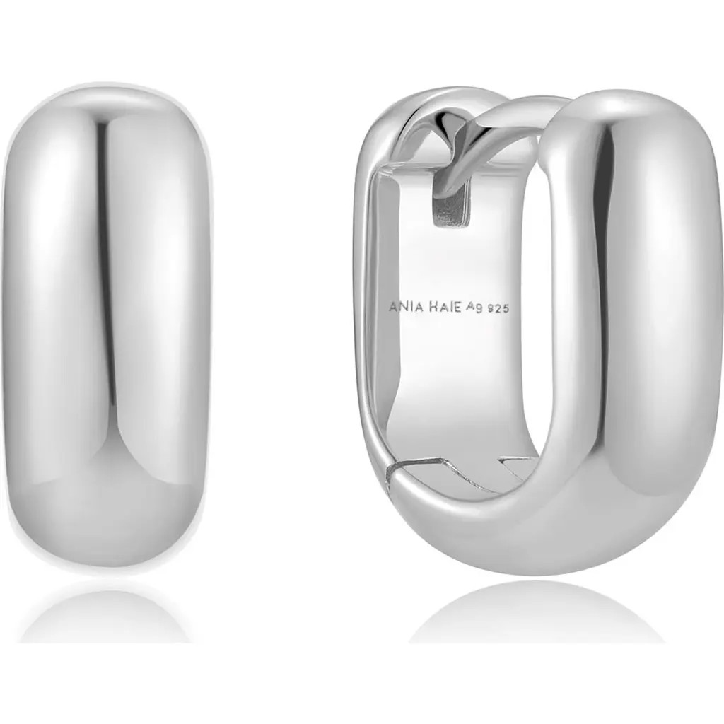ANIA HAIE Mini U-Shaped Huggie Hoop Earrings in Silver at Nordstrom Rack | Nordstrom Rack