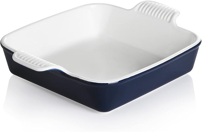 Sweejar Ceramic Baking Dish, 9 x 9 Cake Baking Pan for Brownie, Porcelain Square Bakeware with Do... | Amazon (US)