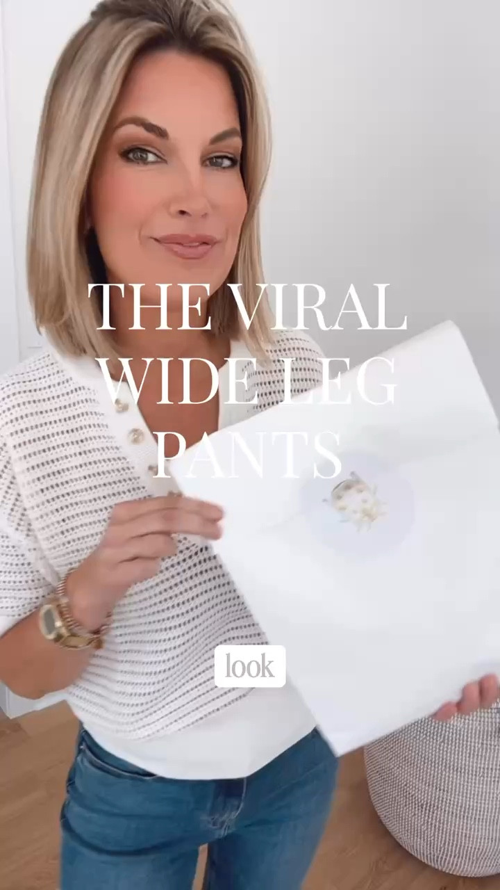 The viral wide leg pants. They resist wrinkles so great for travel and vacation outfits. I am 5’11” in small tall.  Small top. Linking a save option for the pants and shoes.  

#LTKTall #LTKTravel #LTKOver40