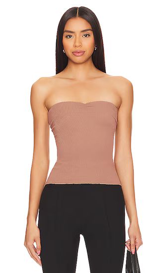 Ribbed Seamless Tube Top in Cocoa | Revolve Clothing (Global)