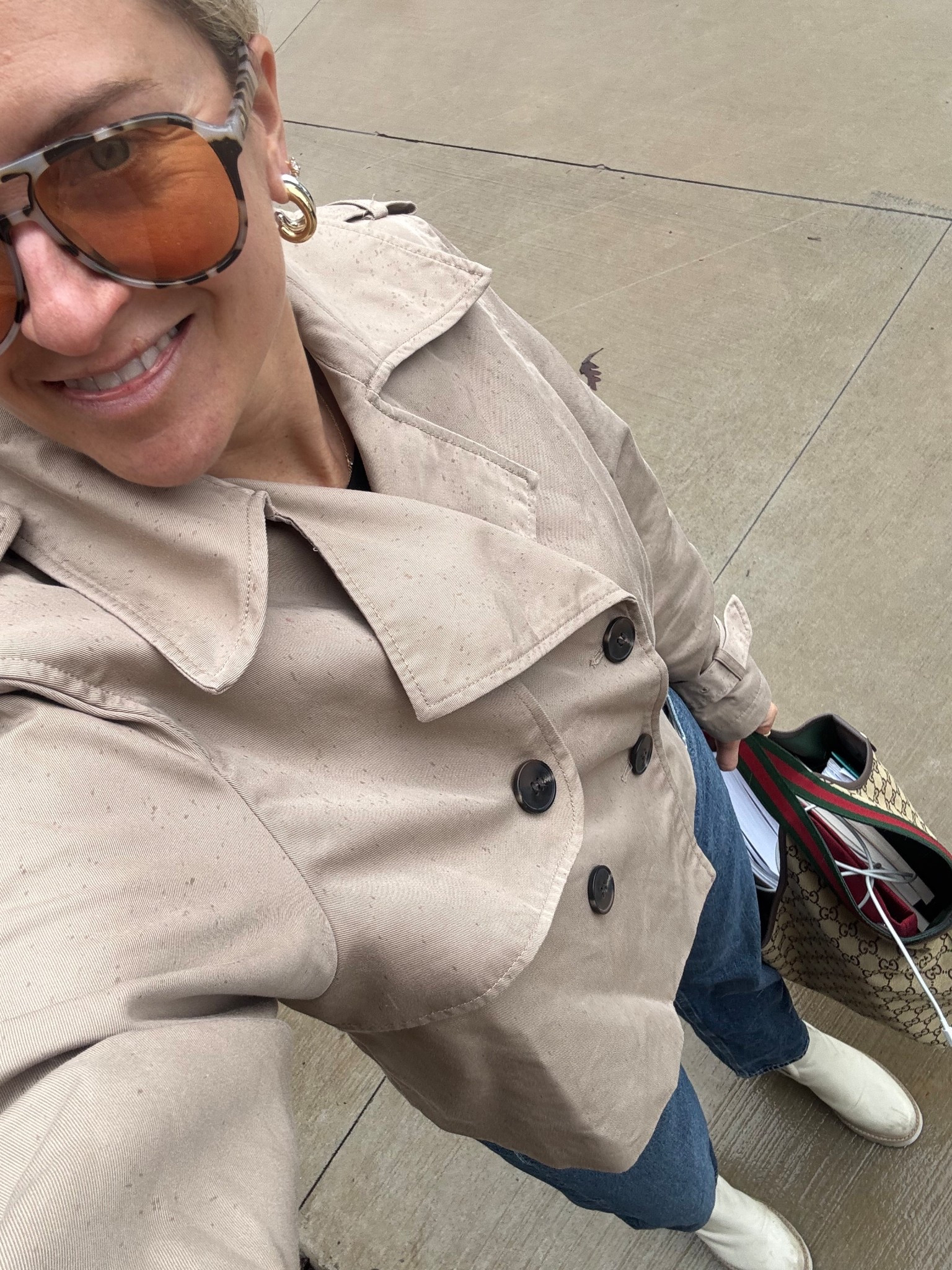 Crop trench denim spring outfit 

#LTKstyletip #LTKover40 #LTKSeasonal