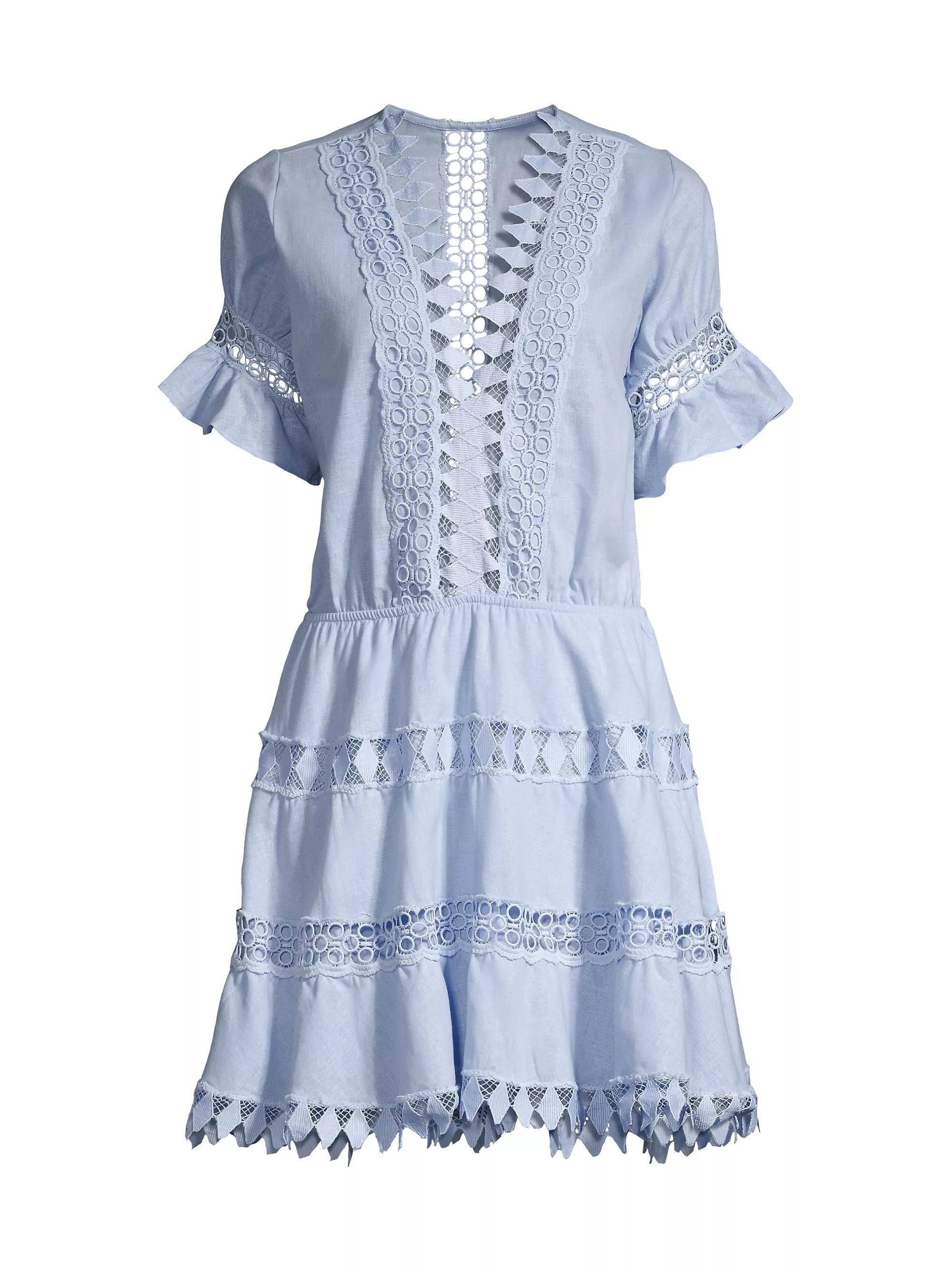 Ora Embroidered Mini Dress | Saks Fifth Avenue