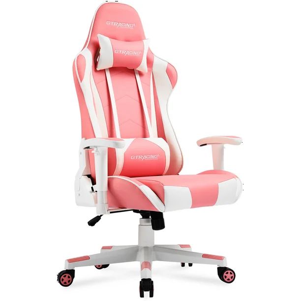 GTRACING Gaming Chair Office Chair in Home Leather with Adjustable Headrest and Lumbar Pillow, Pi... | Walmart (US)