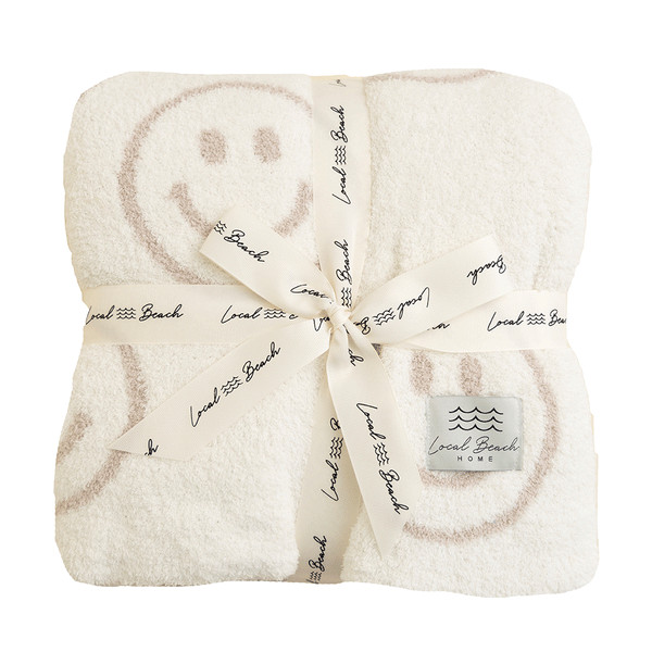 Smiley Luxe Home Blanket | Local Beach