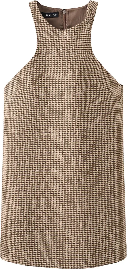 Gina Knot Detail Houndstooth Microcheck Dress | Nordstrom