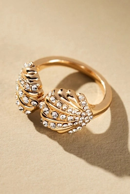 BaubleBar Marnie Pavé Seashell Ring | Anthropologie (US)