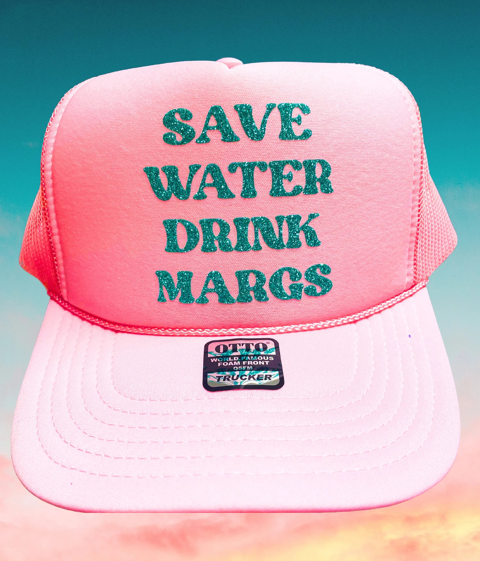 Trucker Hats, Save Water Drink Margs Soft Pink Trucker Hat, Night Party Hat, Girls Night Out Matc... | Etsy (US)