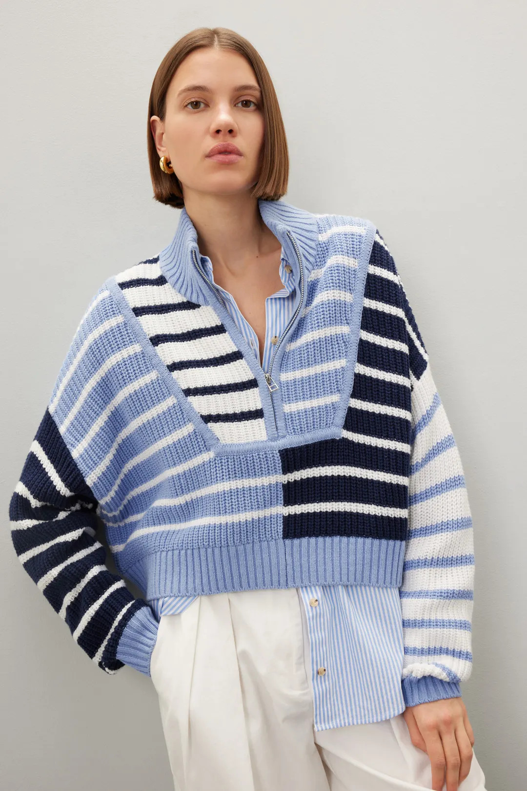 Cropped Striped Hampton SweaterGreat Fit | Rent the Runway
