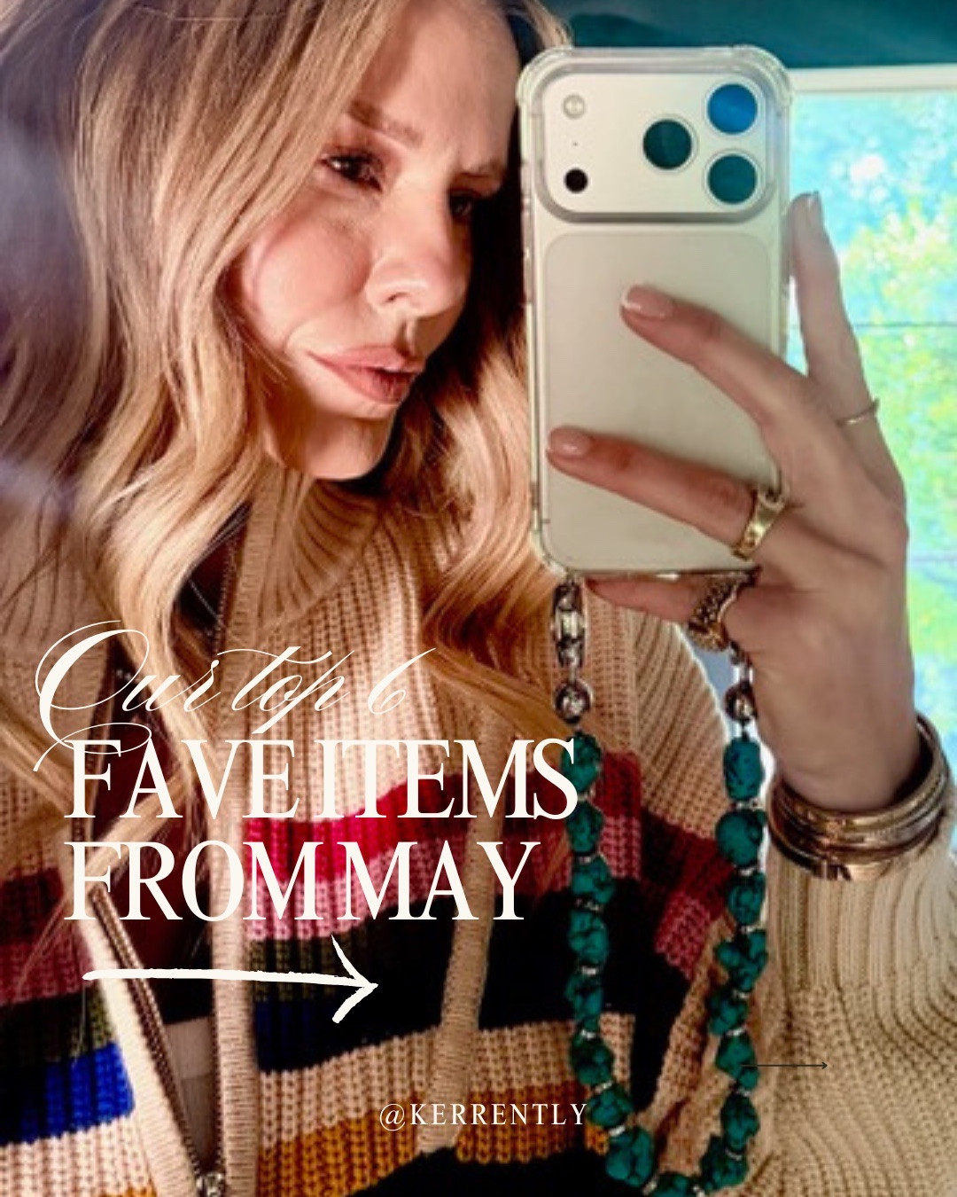 What I’ve been reaching for all month long. ✨ We’re talking the pieces I’ve worn on repeat, a phone charm I'm completely obsessed with and a dress under $100 that I'm surprised is still in stock.