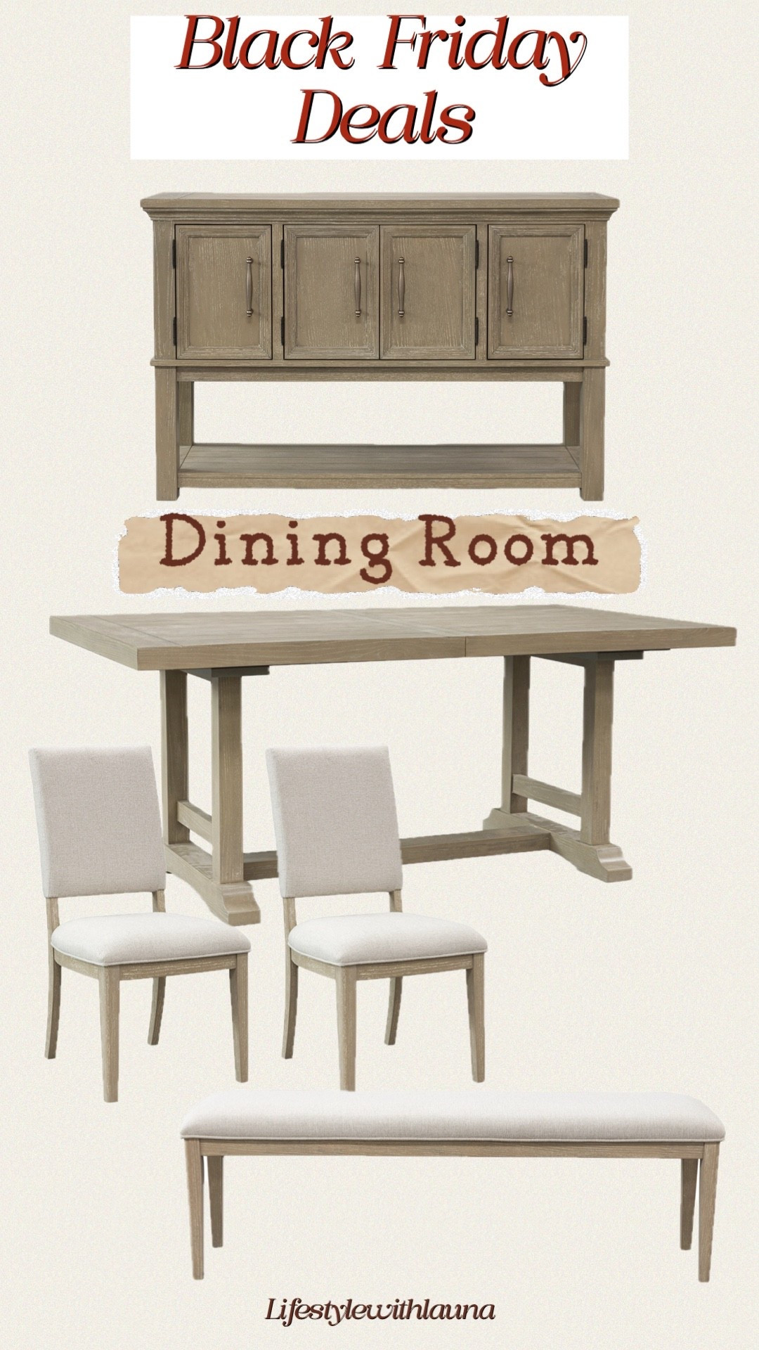 Black Friday Deals - Dining Room
Beautiful neutral warm hues for a dining room refresh! Affordable prices to elevate your home without paying high prices! 
I love the look & versatility of a dining table bench! 

#diningroom #blackfriday #furnituresales #interiordesign #diningroomtable #ashleyfurniture #lifestylewithlauna

#LTKSaleAlert #LTKCyberWeek #LTKHome