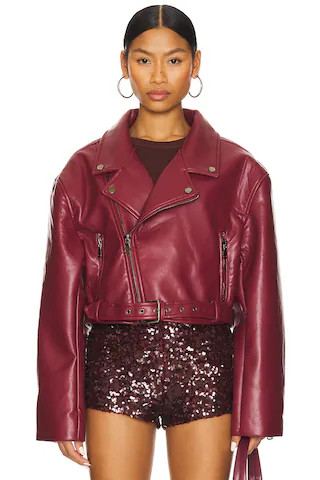 LIONESS Staten Island Jacket in Mulberry from Revolve.com | Revolve Clothing (Global)