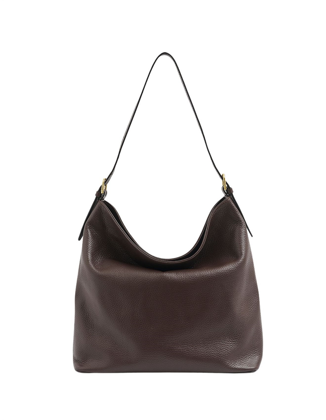 Serena Dark Chocolate Leather Hobo Bag | David Jones (Australia & New Zealand)