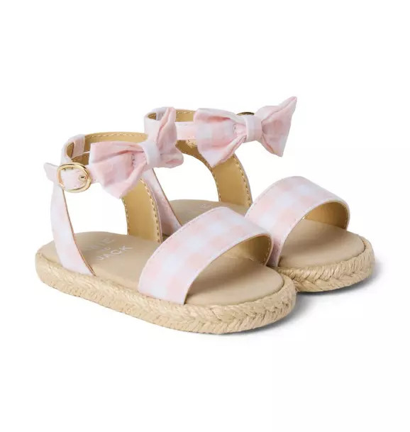 Baby Gingham Bow Espadrille Sandal | Janie and Jack